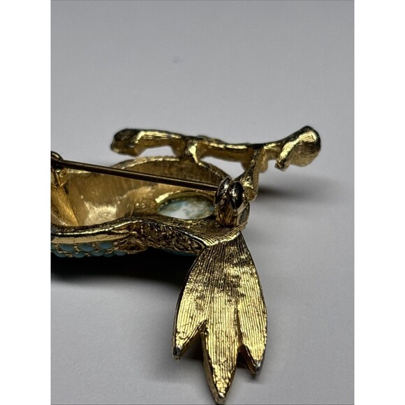 SPHINX BlueBird Brooch Jelly Belly Blue Bird On a Branch Pin READ DESCRIPTION - Picture 4 of 7